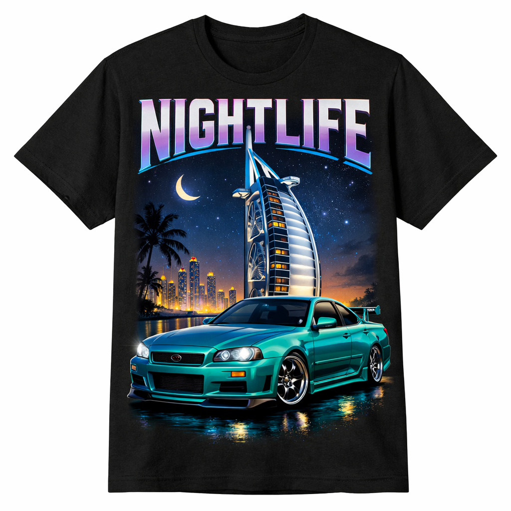 Short Sleeve T-shirt Nightlife.
